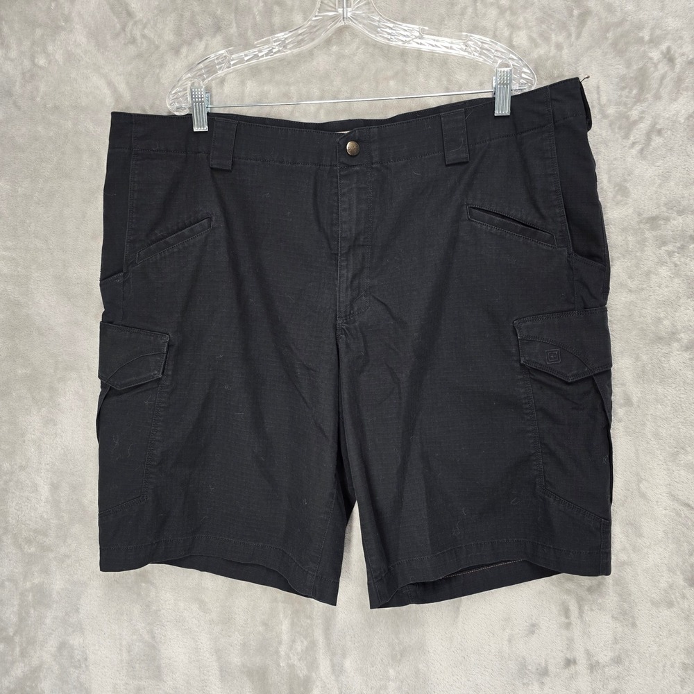 5.11 Tactical Cargo Shorts Mens 42 Black Ripstop Utility Outdoor Gorpcore Hiking